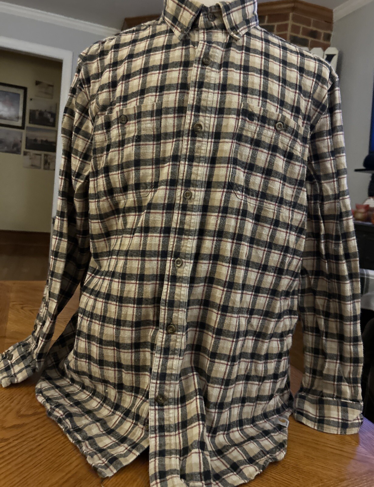 Carhartt Flannel Shirt Mens Relaxed Fit Heavyweight Long Sleeve Plaid Size XL-image