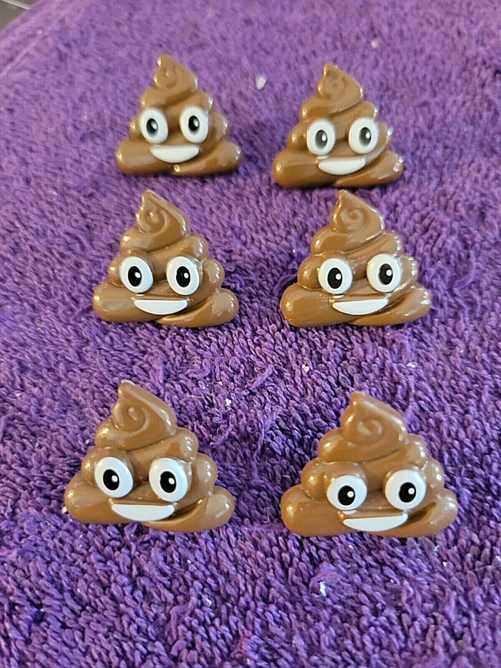 +Pooh Poop Potty Funny Thumb Tacks Push Pins - 6pc Set - Really Fun & Unique! - Image 2 of 4