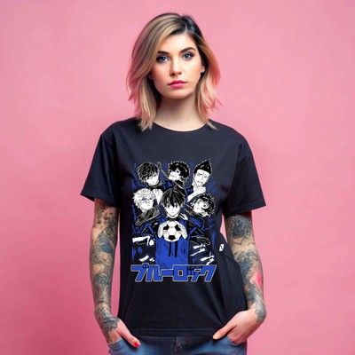 T-shirt Blue Lock - Personnages Isagi & Nagi - Manches Courtes - Taille Au Choix De M à 5XL - Neuf Sans étiquettes