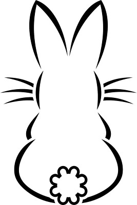 Niedlicher Hase Kaninchenschwanz Ostern Vinyl Aufkleber Sticker für Auto/Fenster/Wand