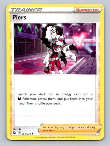2020 Pokemon Card Champions Path Piers 58/73