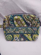 VERA BRADLEY MakeUp Case/Cosmetic Bag Green Blue White