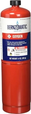 WORTHINGTON CYLINDER 333251 Cylinder, Red, Pre-Filled Oxygen