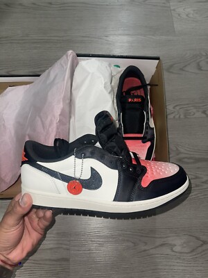 Size 10.5 - Paris Saint-Germain x Air Jordan 1 Retro OG Low Sail