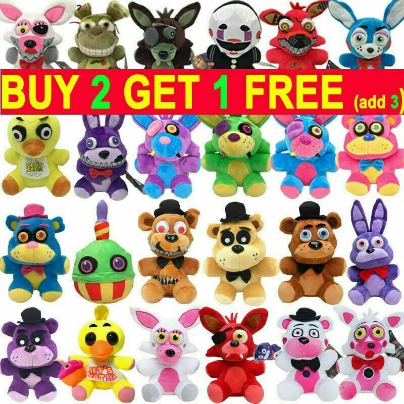 FNAF Five Nights At Freddy’s Plush Stuffed Doll Figures Kids 7 Freddy Foxy  UK