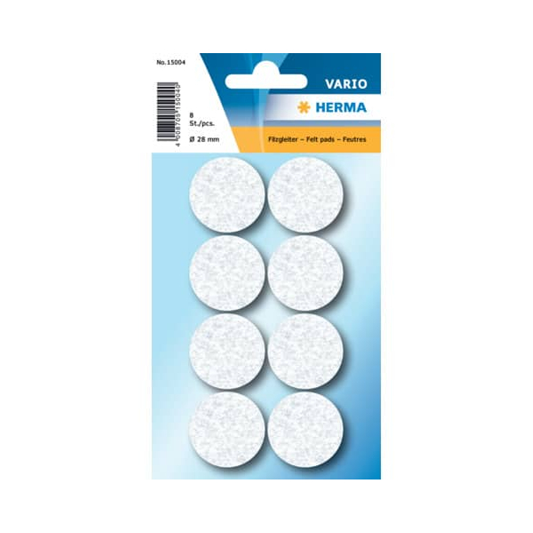 Feltrini Adesivi Antigraffio  D28mm Bianco | Herma