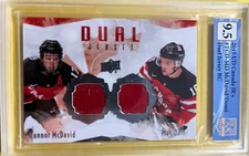 McDAVID / DOMI  TCD-MD  2015 TEAM CANADA DUAL JERSEY ...GCG GRADED 9.5
