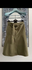 Women's Designer JW Anderson Fabulous Fold Front Skirt Khaki 4
