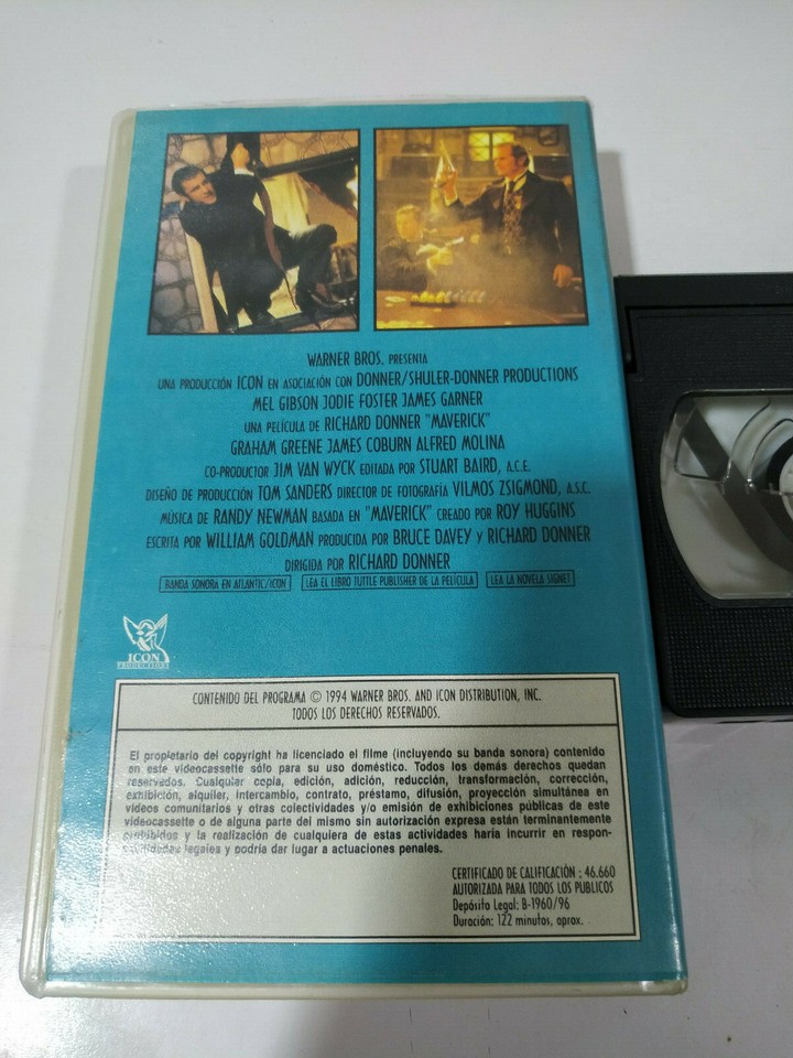 Maverick Mel Gibson Jodie Foster VHS Tape Spanish eBay