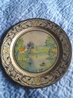 Vintage Tin Decorative Plate Signed Daher Decorative Wear Made In Holland