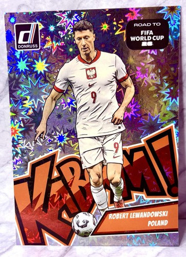 Robert Lewandowski #15 2025 Panini Donruss Road to FIFA Kaboom card
