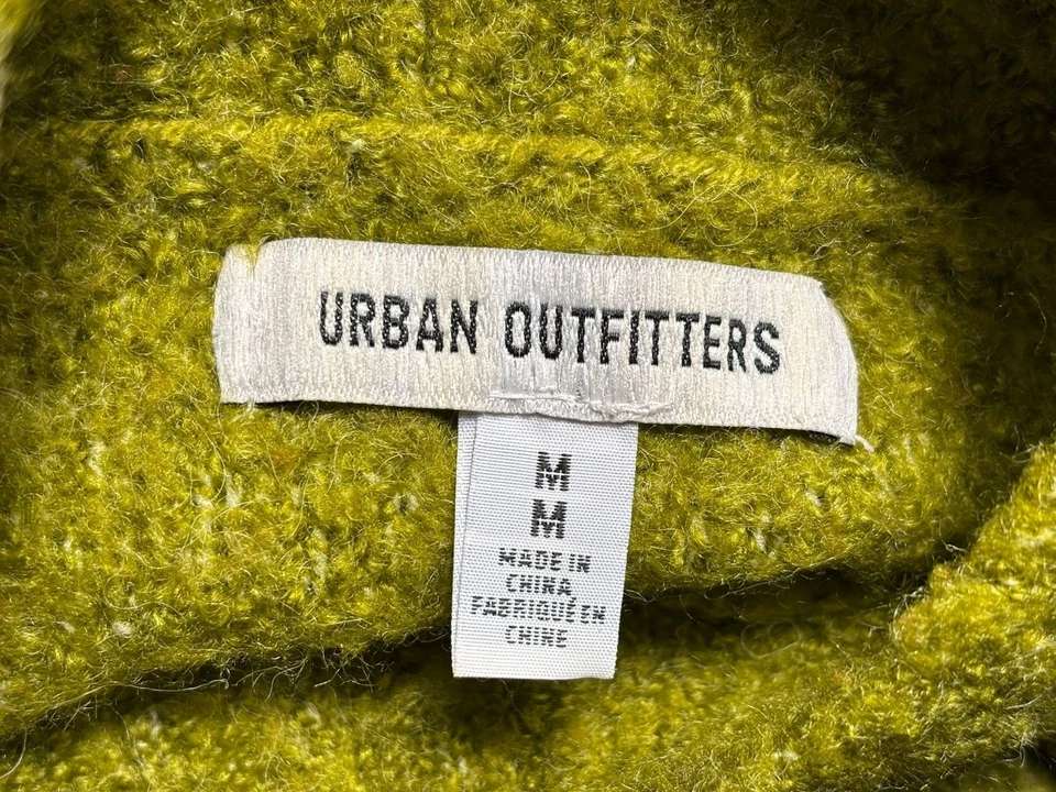 Urban Outfitters Avril Cropped Sweater Womens Sz M Yellow Long Sleeves OB1554797 - Image 3 of 4