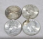 4 UNC OR AU 1961 D OR P SILVER WASHINGTON QUARTERS