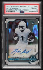 2021 Bowman U Chrome Prospect Lava Refractor Jayden Reed PSA 10 GEM MT Auto 8uc