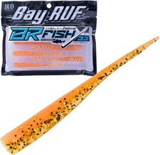 Bayruf S040 Orange Gold Fishing Soft Lure Worm 3.3 Inch 7 Count Natural Action