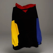 VTG 90s Color Block Hoodie Venezia Jeans Sweatshirt Unisex 3XL Size 26