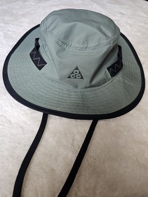 Nike ACG Wide Brim Bucket Hat Clay Green Adjustable Strap Outdoor S/M