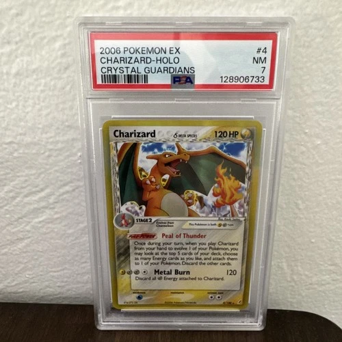 2006 POKEMON EX CRYSTAL GUARDIANS #4 CHARIZARD-HOLO PSA 7