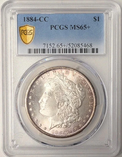 1884 CC Morgan Silver Dollar PCGS MS-65+ PLUS