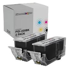 2 PGI-220BK for Canon PGI-220 BLACK Ink Cartridge PIXMA MP560 MP540 MX860 iP4700