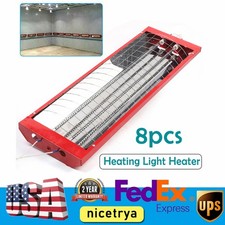 For Spray Baking Booth 8pcs 2KW Infrared Paint Curing Light Heating Lamp Heater