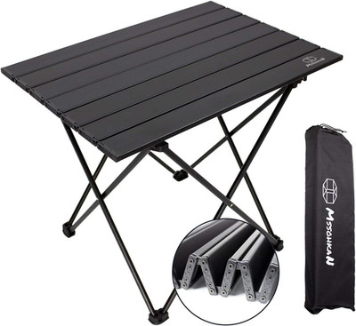 Camping Table Folding Portable Camp Side Table Aluminum Lightweight Carry Bag Be