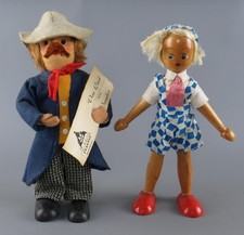 Vintage The Song of the Dresden Artist Cloth Doll Dekora Plastik & Wooden Doll