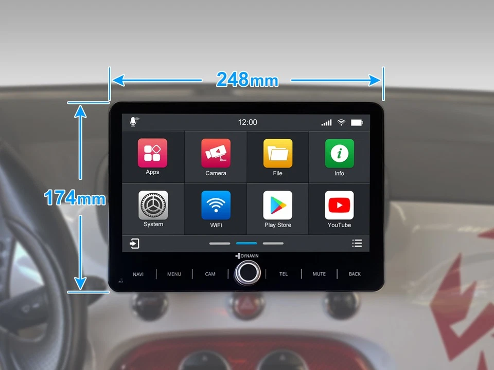 Universal 1-DIN 10,1" Auto Radio Navigation DAB+ USB BT kabellos Android Auto - Bild 3 von 4