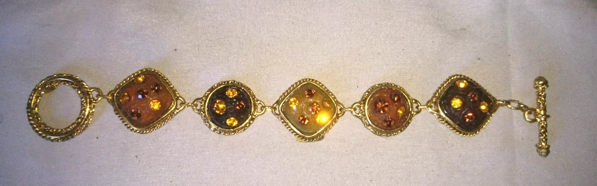 Joli Bracelet Vintage En Verre – Elégance Rétro