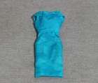 Vintage Barbie Pak Blue Silk Sheath Dress