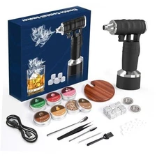 Whiskey Smoker Electric Set Bourbon for Men Old Fashioned Smoker Drink Black