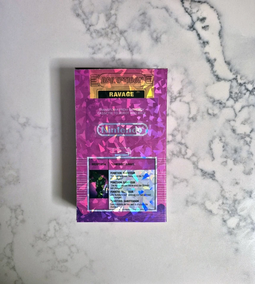 TRANSFORMERS G1 minibot Ravage GameBoy Custom Toy figure in Custom new box - Image 2 of 4