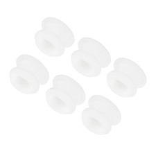 6Pcs Silicone Snap in Locking Hole Plugs Seal Cover Panel Round 13mm White