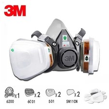7 in1 Original 3M 6200 6001 Face Dust Gas Mask Respirator Safe Painting Spraying