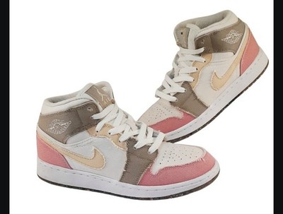 Jordan 1 Mid SE Grade School Pastel Grind DJ0338-100 Size 4Y Women's 5.5
