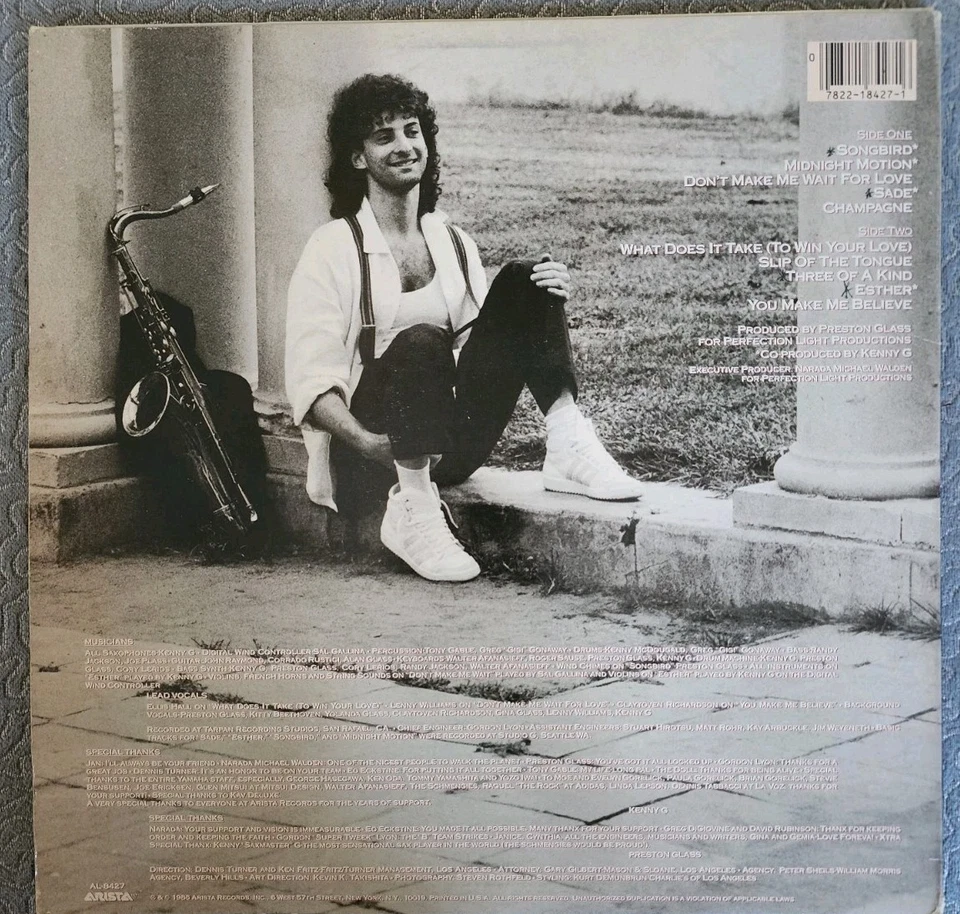 Kenny G 1986 ORIGINAL PRESSING LP OF DuoTones Its Been Graded A Strong VG ++ - Image 2 of 4