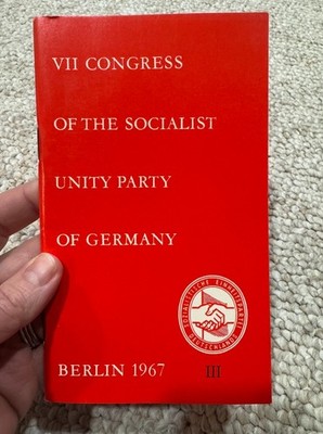 FREE SHIP! VII Congress of the Socialist Unity Party III Berlin 1967 Booklet