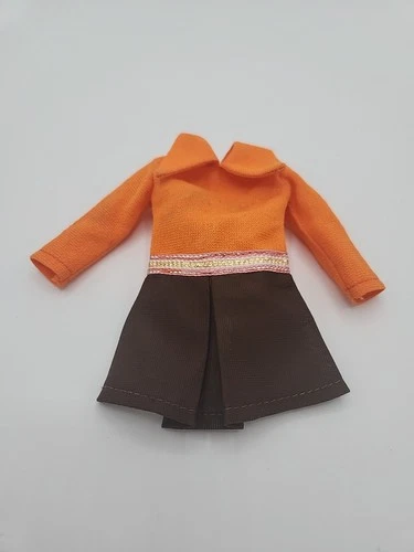 Vintage Barbie Maddie Mod Brown/Orange Dress