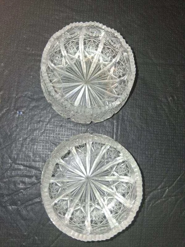 Set of 2 Antique American Brilliant Cut Glass Bowls - Image 3 of 3