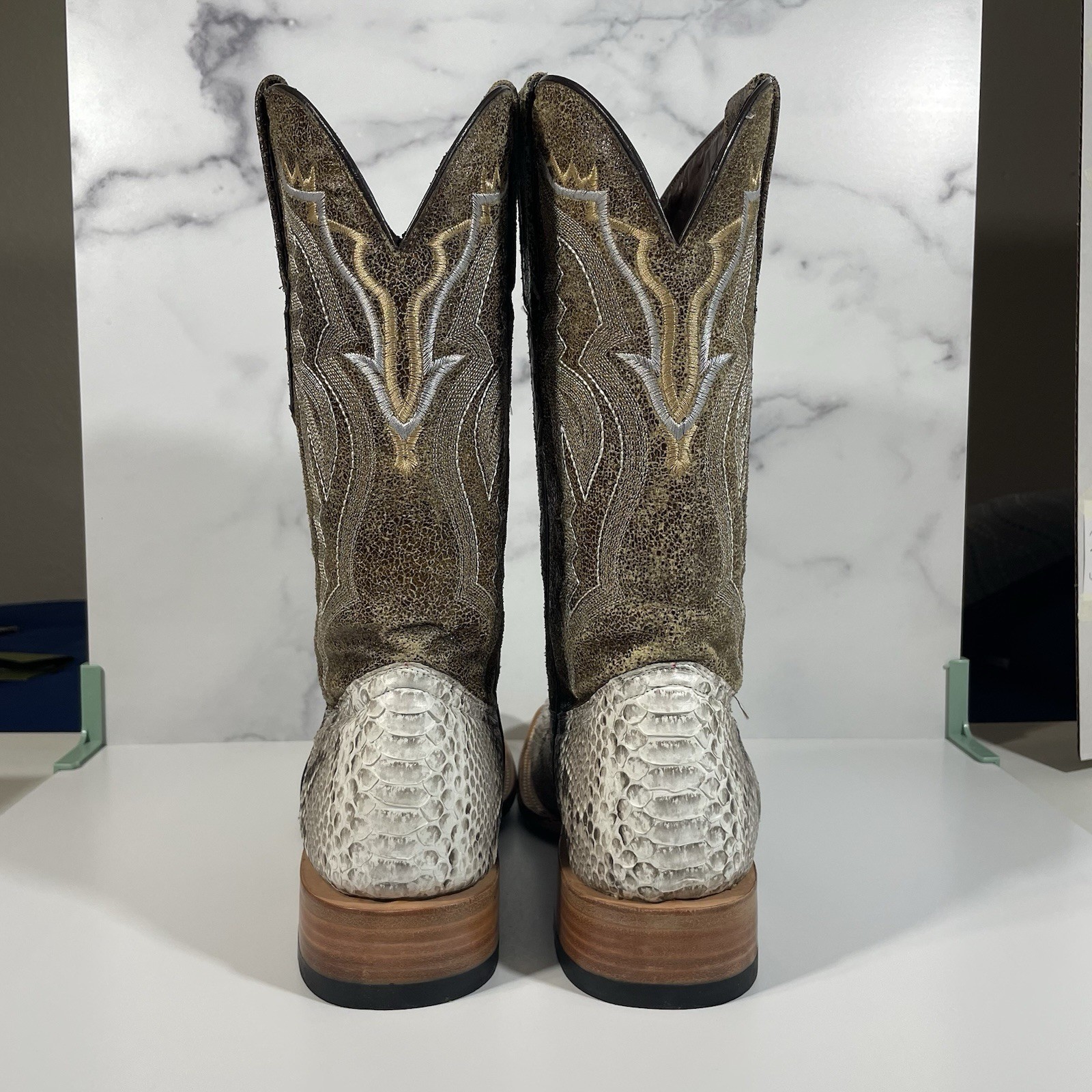 Tanner Mark Exotic Leather Python Matte Natural B… - image 5