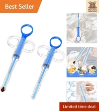 2-Piece Soft Tip Pet Pill Dispenser for Small Cats & Dogs - Blue Accessories