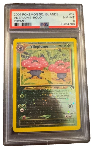 2001 Pokemon Southern Islands Vileplume Holo Reverse #17/18 PSA 8 NM-MT VINTAGE!
