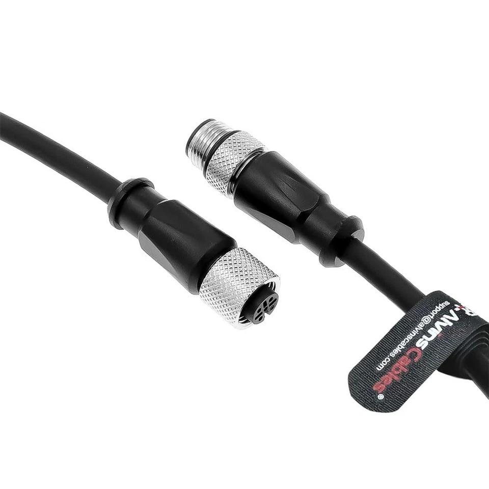 M12 A-Code 5 Pin Male to Female Extension Cable for Communication,26.2ft/8m - Image 3 of 4