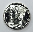 1945 D MERCURY DIME MS++ FULL SPLIT BANDS! SCARCE THIS NICE! MUST SEE!NR#G3432