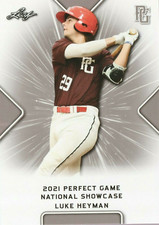 LUKE HEYMAN  2021 LEAF PERFECT GAME NATIONAL DIRECT ALL-STARS ROOKIE CARD #D1-23