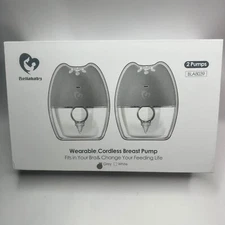 BELLABABY BLA8039 Double Wearable Breast Pump – Cordless Gray 2-Pack New Sealed