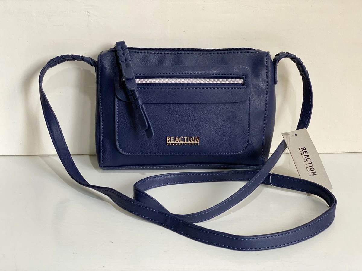 NEW KENNETH COLE REACTION COUNTRY MINI MARINA BLUE CROSSBODY