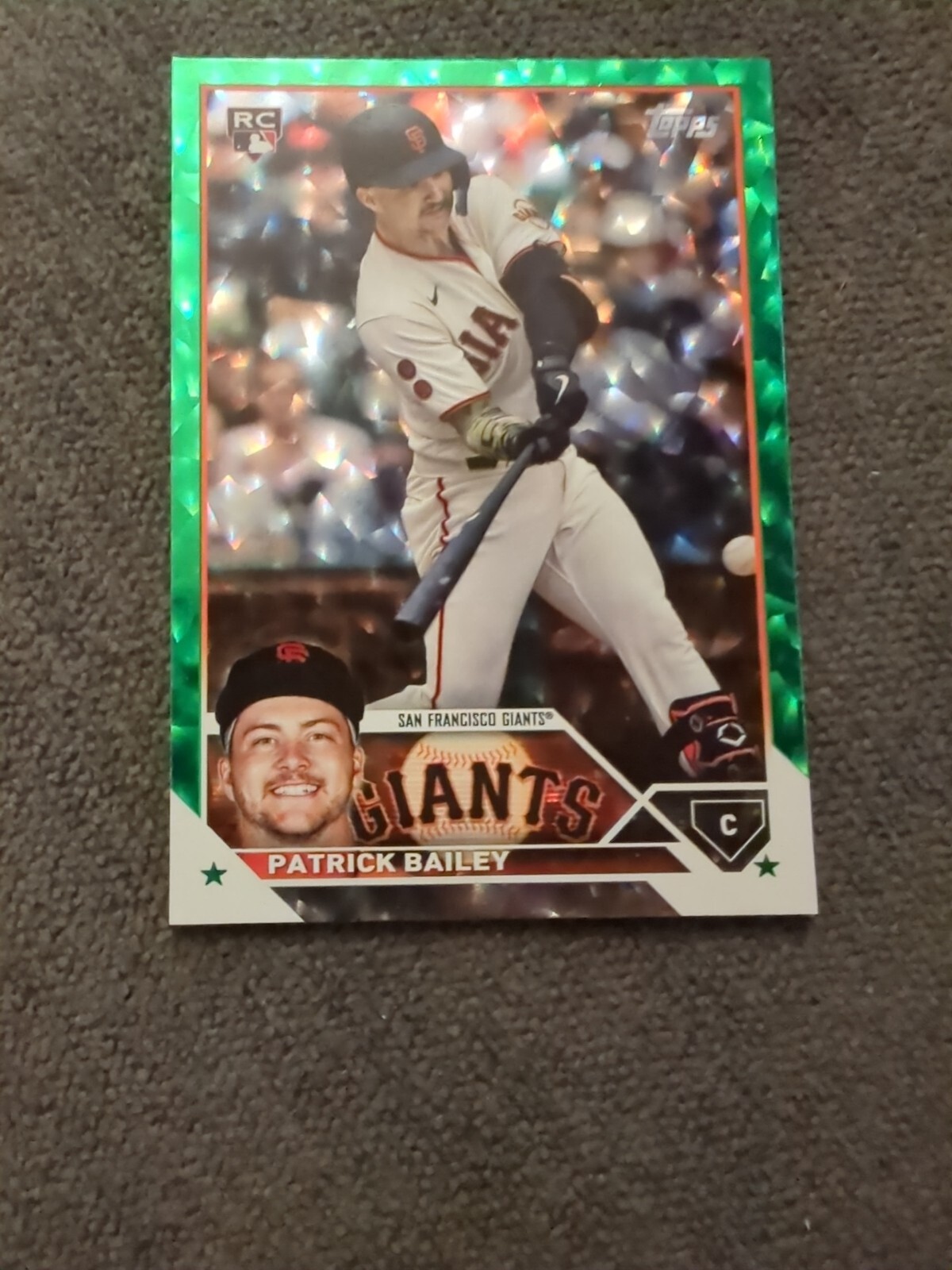 2023 Topps Update #US8 Green Foil /499 San Francisco Giants Patrick Bailey RC