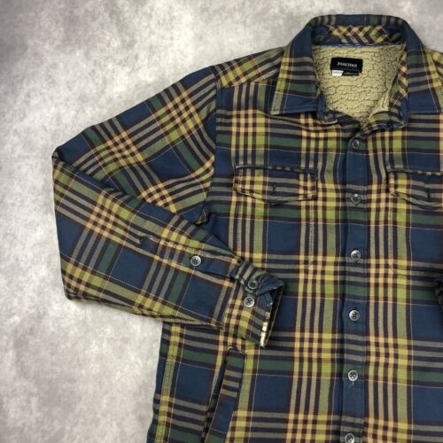 Marmot Ridgefield Sherpa Lined Flannel Shirt Jacket Mens Small S Plaid Outdoors - Picture 6 of 24