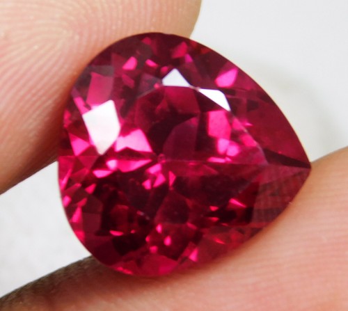 Natural 8.60 Ct Awesome Red Ruby "Certified" Pear Cut Loose Gemstone - Picture 4 of 6